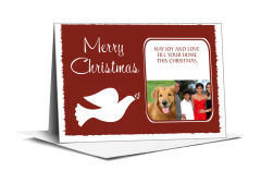 Customizable Christmas Dove Religious Cards 5.5x7.875 with Family Photo